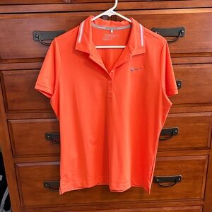 Nike Bright Orange Polo Golf Shirt